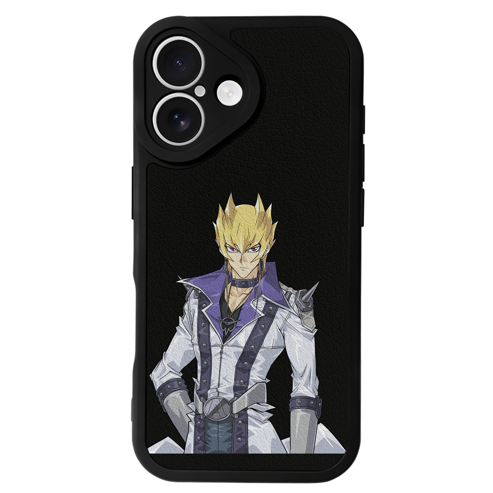 （画像用） 遊☆戯☆王 Yu-Gi-Oh! 【iPhone 16シリーズ対応】シリコンスマホケース（レザー調） 材質：シリコン